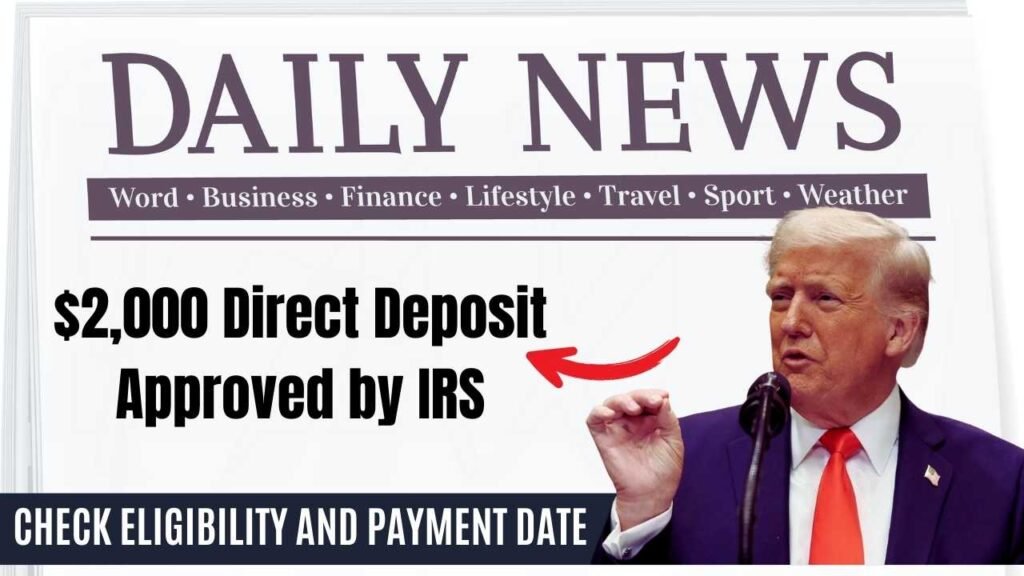 $2000 Direct Deposit Approved by IRS